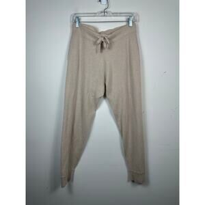 Hatch 100% Cashmere Knit Sweater Joggers Maternity Size 0/XS Beige EUC